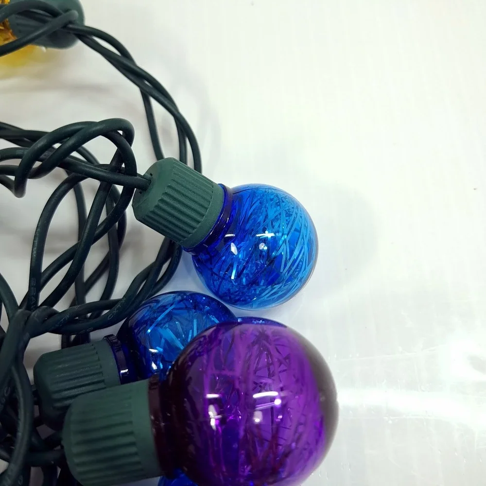 Tinsel Globe LED 25 String Light Set Multicolor Christmas round Brillarlights
